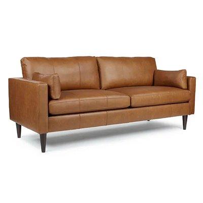 Genuine leather Trafton hi-leg sofa.