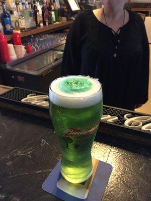 Green beer on St.Patricks Day