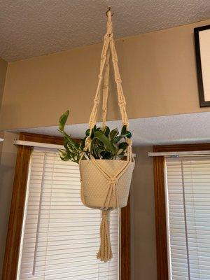 Handmade macramé hanger