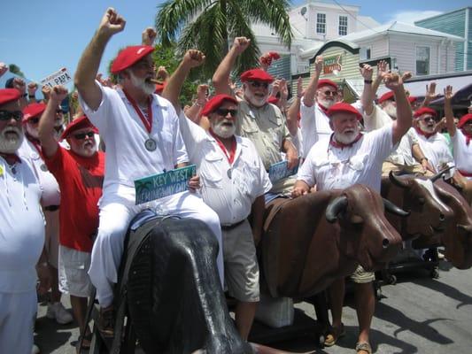 Starting line of the running with the bulls