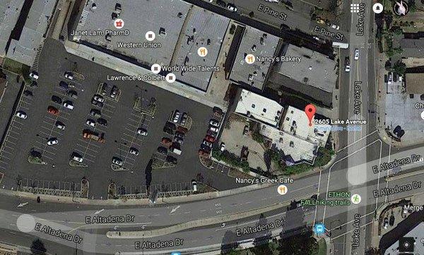 Park in Rite-Aid parking lot for Open Road Bicycle Shop at 2605 N. Lake Ave, Altadena, CA 91001.