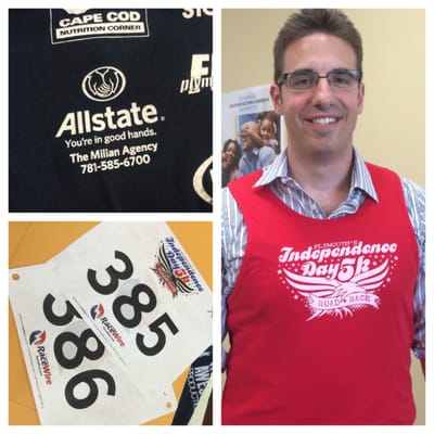 Proud sponsor of 2014 Independence Day 5K in Plymouth.  Ryan Milian, Sales Team Manager sporting his running tank top.