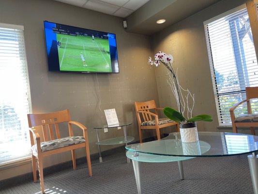 The patient waiting area.