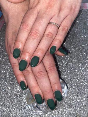 Army green Matte base with glossy French