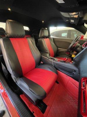 Imitation leather seats by Caltrend