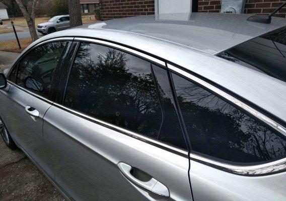 Window tinting Fayetteville NC - 20% tint on a 2014 Ford Fusion