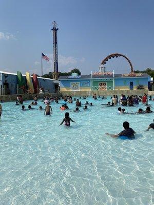 This is the wave pool area.