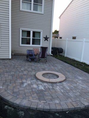 Patio and figuring out fire pit placement.