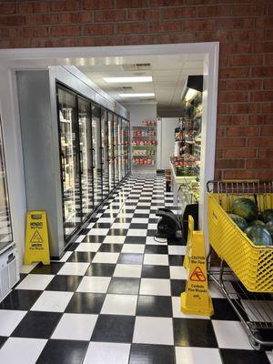 Produce and refrigerated section