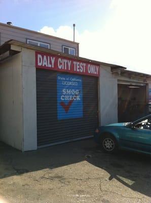 Daly City Test Only. Smog check station.