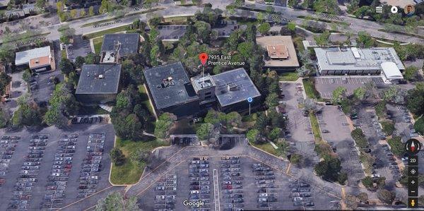 Aerial view of our office.