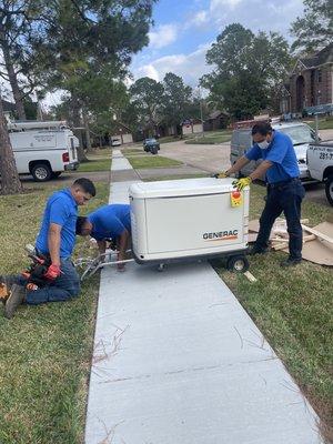 Generator installation. We are licensed & permitted.