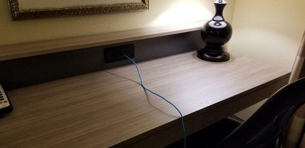 USB ports on the desk