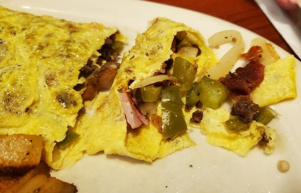 Meat lovers omelet