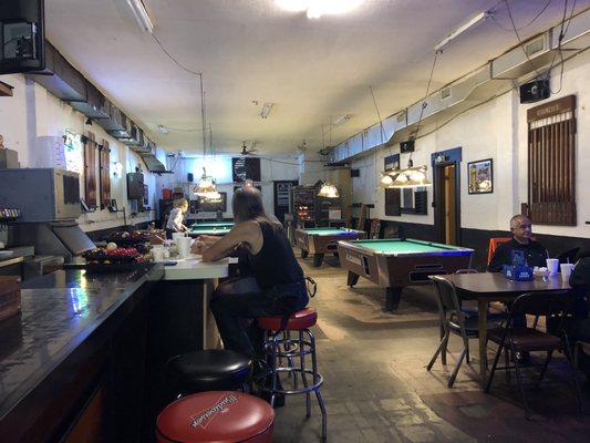 Pic from bar toward pool tables; place is a classic!