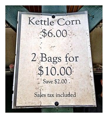 $6.00 for 1 bag. $10.00 for 2 bags.