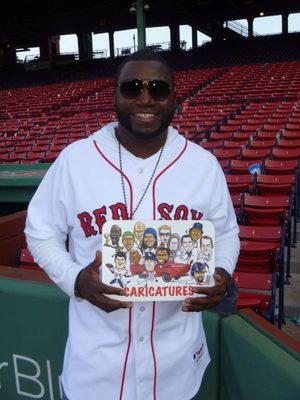 David Ortiz with Mike's decade of dominance caricature