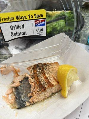 Grilled salmon from the deli