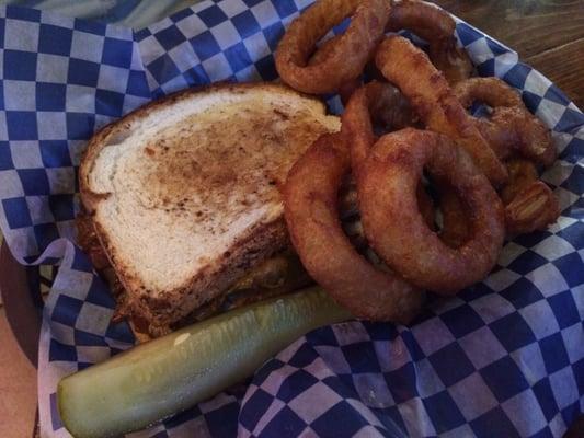 Fire-Kissed Pork with onion rings