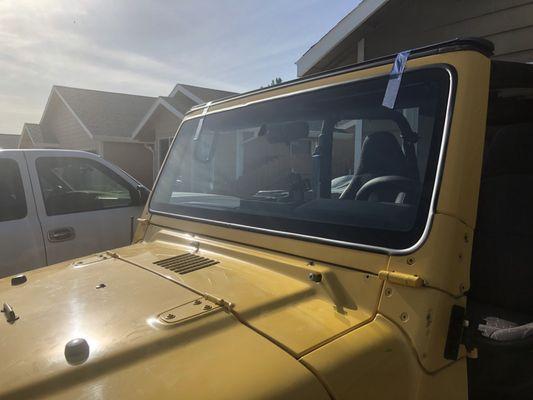 New Jeep windshield