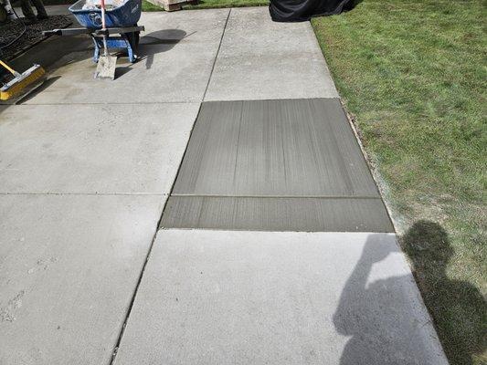 Repair to patio