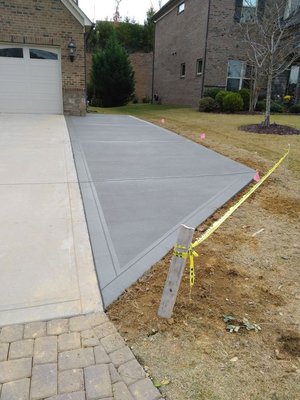 12ft wide x 36ft long driveway parking addition we installed.