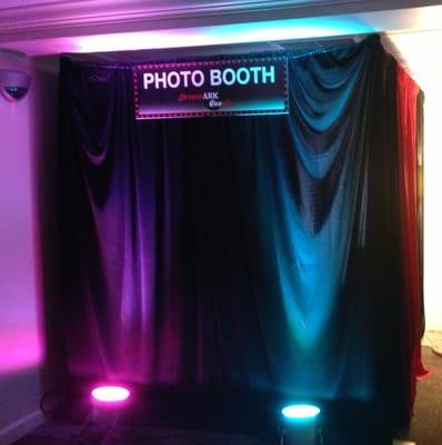 Elegant setup Photo Booth with uplights