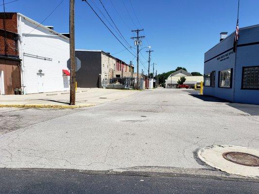 Alley in Back of Main St. Shops in Downtown Fayette