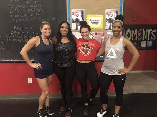 Some of the 5am ladies and I  Coach Greta in the middle! She is awesome