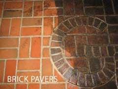 Our equipment cleaning brick pavers.