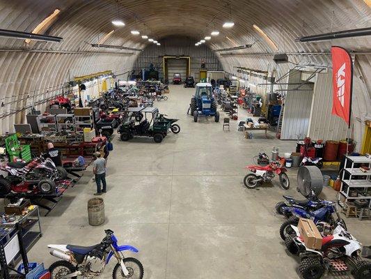 20,000 square foot facility. Plenty of room to store your vehicles while they're being serviced.