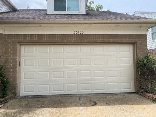 Garage door 16x7 almond short panel