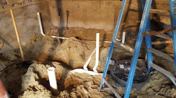 Basement bathroom new construction.