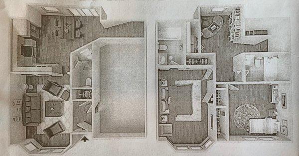 Floor Plan: 2 bedroom 2.5 bath Townhome