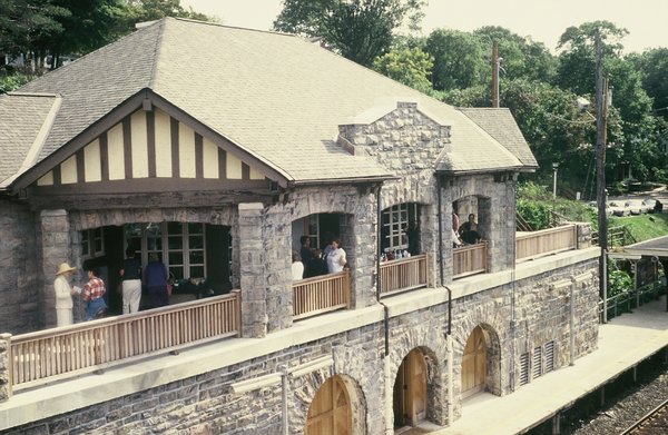 The Hudson Valley Writers' Center, located at the Philipse Manor Railroad Station along the Hudson River