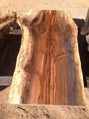 Live Edge Green Ash slabs. This wood has incredible natural color.