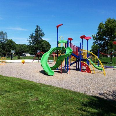 an unusual style for playground equipment, but it looks fun