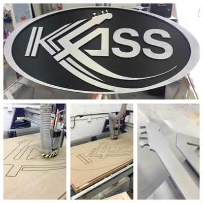 sign logo cnc cutted for a music video