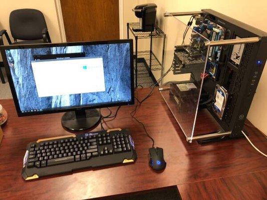 A custom built Gaming rig capable of running any game, video editing, CAD design, and VR!