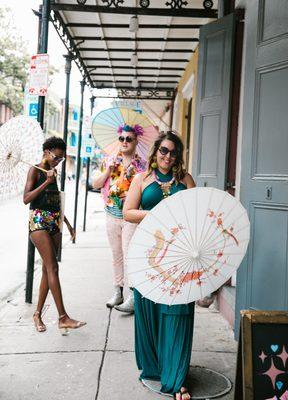 Parasols, Sequin Booty Shorts, Sunglasses, Necklaces, Earrings, summer clothes~