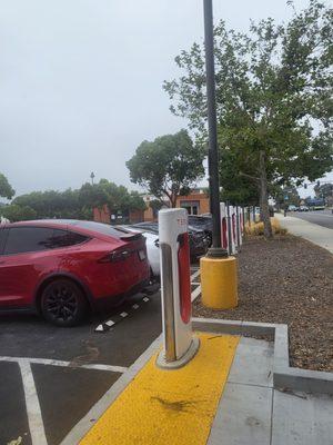 Partial view of the 20 superchargers.