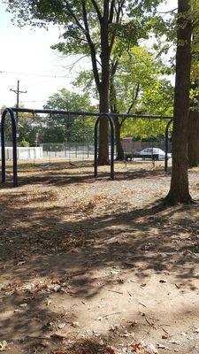 Two big kid and two baby swings.