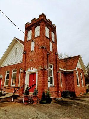 Old church renovated into an art gallery.