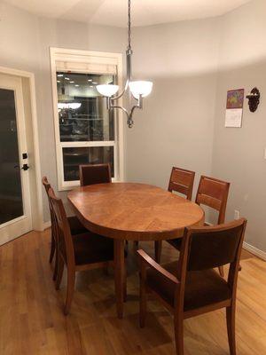 Dining room table and chairs