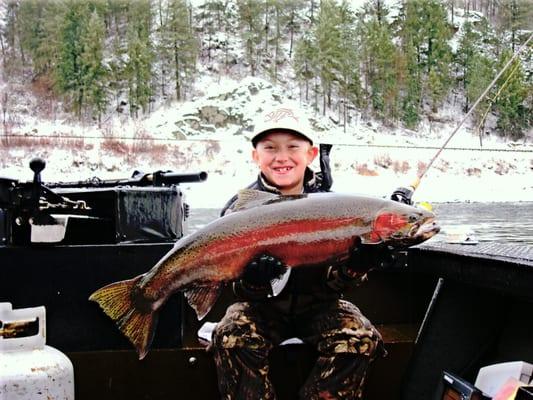 Blaise Stottlemyre with a nice Clearwater Male. Not bad for a 7 year old!