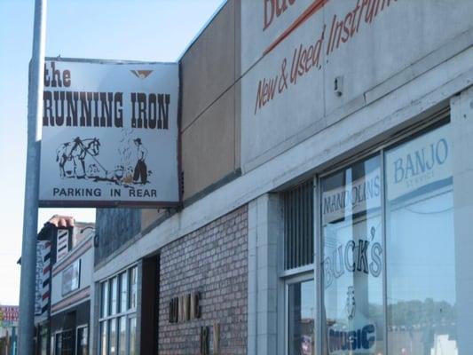 running iron sign