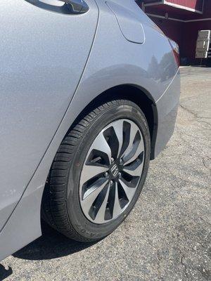 Change of tires for my Honda Accord Hybrid