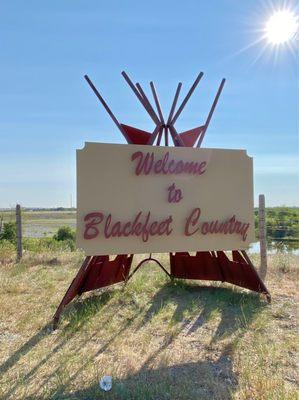 07.10.21 at the entrance to the Blackfeet Indian Reservation