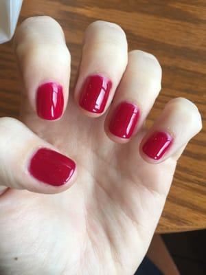 Behold the worst gel manicure of all time.