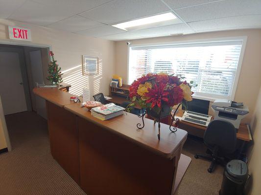 Kingdom's reception desk during the holidays!